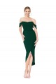 Shop Off the Shoulder Knee Length Formal Crepe Short Cocktail Wrap Bridesmaid Dress / Prom Dress Ottawa