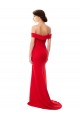 Shop Off the Shoulder Chapel Train Formal Crepe Bridesmaid Dress / Prom Dress with Thigh-High Slit Ottawa