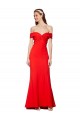 Shop Cross Front and Back Bardot Sleeveless Formal Crepe Maxi Bridesmaid Dress / Prom Dress Ottawa