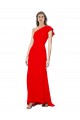 Shop High Neck Ruffle Frill One Shoulder Maxi Formal Crepe Bridesmaid Dress / Prom Dress Ottawa