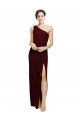 Shop One Shoulder Sheath Formal Crepe Bridesmaid Dress / Prom Dress with High Side Split Ottawa