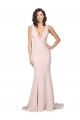 Shop Deep Plunging V-Neckline Full Length Formal Crepe Bridesmaid Dress / Prom Dress with Deep V-Backline Ottawa
