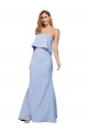 Shop Strapless Full Length Formal Crepe Bridesmaid Dress / Prom Dress with Bodice Overlay Ottawa
