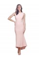 Shop High Neck Low V-Back Cocktail Midi Length Formal Crepe Bridesmaid Dress / Prom Dress Ottawa