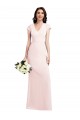 Shop Cap Sleeve A-Line Formal Crepe Bridesmaid Dress / Prom Dress with Pockets Ottawa