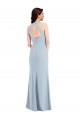 Shop Open Back Halter Maxi Formal Crepe Bridesmaid Dress / Prom Dress with Draped Bow Ottawa