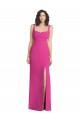 Shop Wide Strap Notch Empire Waist Bridesaid Dress with Front Slit Ottawa