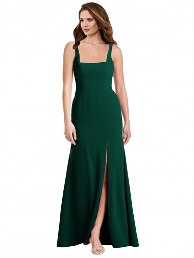Shop Square Neck Trumpet Maxi Bridesmaid Dress / Prom Dress with Front Slit Ottawa