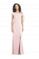 Shop Off the Shoulder Tie Detail Trumpet Formal Crepe Bridesmaid Dress / Prom Dress with Front Slit Ottawa