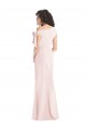 Shop Off the Shoulder Tie Detail Trumpet Formal Crepe Bridesmaid Dress / Prom Dress with Front Slit Ottawa