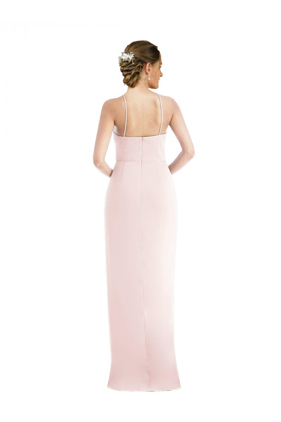 Shop Halter Draped Tulip Skirt Maxi Bridesmaid Dress / Prom Dress Ottawa