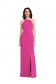 Shop Open Back High Neck Halter Trumpet Formal Crepe Bridesmaid Dress / Prom Dress Ottawa