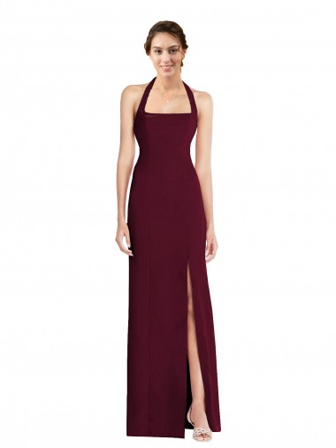 Shop Tie Halter Open Back Trumpet Bridesmaid Dress / Prom Dress Ottawa