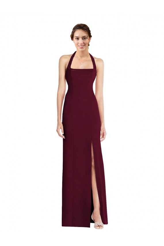 Shop Tie Halter Open Back Trumpet Bridesmaid Dress / Prom Dress Ottawa