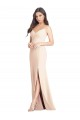 Shop Seamed Bodice Crepe Trumpet Bridesmaid Dress / Prom Dress with Front Slit Ottawa