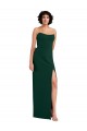 Shop Scooped Strapless Neckline Formal Crepe Bridesmaid Dress / Prom Dress with Side Slit Ottawa