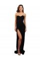 Shop Corset Style Strapless Formal Crepe Bridesmaid Dress / Prom Dress with High Split Ottawa