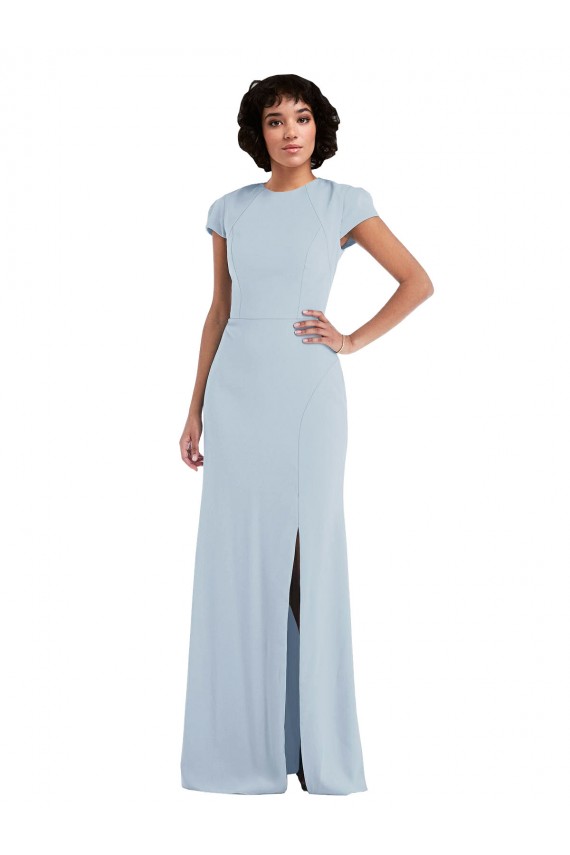 Shop Cap Sleeve Cutout Tie Back Trumpet Bridesmaid Dress Ottawa