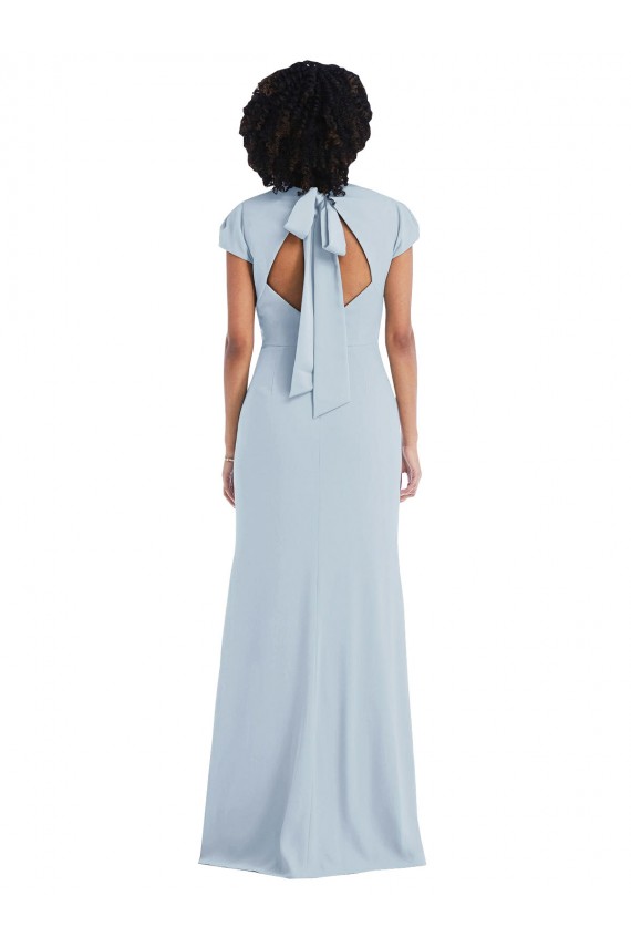 Shop Cap Sleeve Cutout Tie Back Trumpet Bridesmaid Dress Ottawa