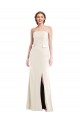 Shop Long Strapless Tuxedo Maxi Bridesmaid Dress / Prom Dress with Front Slit & Pockets Ottawa