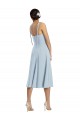 Shop Midi Cocktail Length Bustier Crepe Bridesmaid Dress / Prom Dress with Back Bow Straps Ottawa