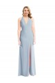 Shop Plunge Neck Halter Backless Trumpet Bridesmaid Dress / Prom Dress with Front Slit Ottawa