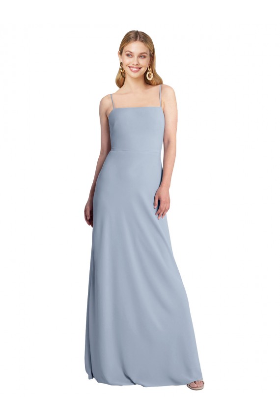 Shop Straight Neckline Crepe Slip Bridesmaid Dress / Prom Dress with Strappy Back Ottawa