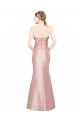 Shop Long Strapless Formal Stretch Satin Bridesmaid Dress / Prom Dress with Pleats and Low Back Ottawa