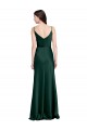 Shop Fitted Cowl Neck Long Formal Stretch Satin Slip Bridesmaid Dress / Prom Dress with V-Back Ottawa