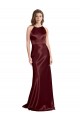 Shop High Neck Halter Long Sleeveless Formal Stretch Satin Bridesmaid Dress / Prom Dress with Strappy Back Ottawa