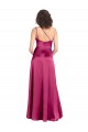 Shop Sleek One Shoulder A-Line Long Formal Stretch Satin Bridesmaid Dress / Prom Dress with Spaghetti Straps Back Ottawa