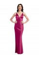 Shop V-Neck Spaghetti Straps Slim Formal Stretch Satin Bridesmaid Dress / Prom Dress with Low Scoop Back Ottawa