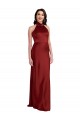 Shop Backless Halter Long Formal Stretch Satin Bridesmaid Dress / Prom Dress Ottawa