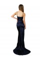 Shop Pleated Sash Skirt Long Formal Stretch Satin Bridesmaid Dress / Prom Dress with High Slit Ottawa