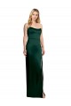 Shop Scooped Strapless Neckline Stretech Satin Bridesmaid Dress / Prom Dress with Side Slit Ottawa