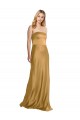 Shop Sleek Strapless Long A-Line Formal Stretch Satin Bridesmaid Dress / Prom Dress Ottawa