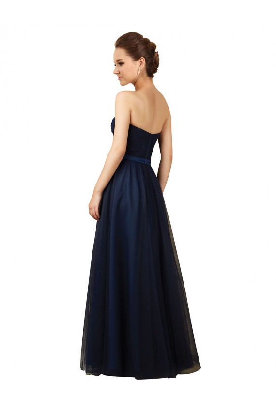 Shop Elegant Lace and Tulle Long Strapless Bridesmaid Dress Ottawa
