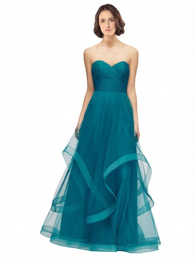 Shop Sweetheart Tulle Bridesmaid Dress with Wide Waistband Ottawa