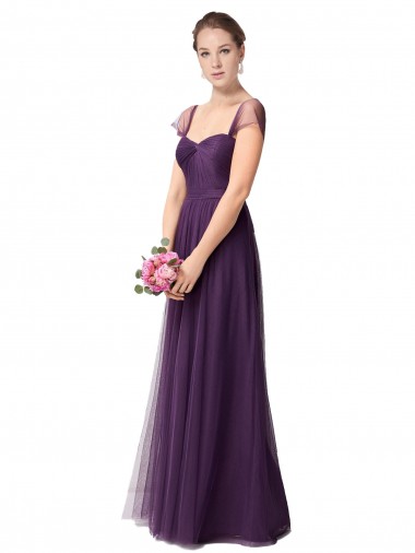 Shop Full Length Long Tulle Bridesmaid Dress with Sweetheart Neckline Ottawa