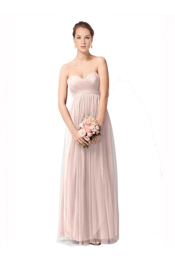 Shop Long Sweetheart Tulle Bridesmaid Dress with Shirred Criss Cross Bodice Ottawa