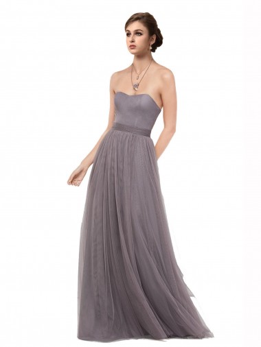 Shop Strapless Tulle Bridesmaid Dress with Waistband Ottawa