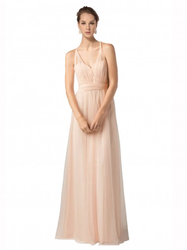 Shop Sweetheart A-Line Tulle Bridesmaid Dress with Shirred Bodice Ottawa