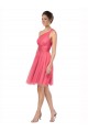 Shop One Shoulder Short Knee Length Tulle Bridesmaid Dress Ottawa
