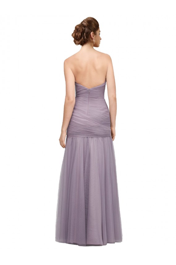 Shop Draped Long Mermaid Sweetheart Tulle Bridesmaid Dress Ottawa