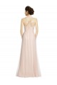 Shop Long Draped Back A-Line Tulle Bridesmaid Dress with Pleated Bodice Ottawa