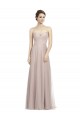 Shop Long Strapless Tulle Bridesmaid Dress with Pleated Bodice Ottawa