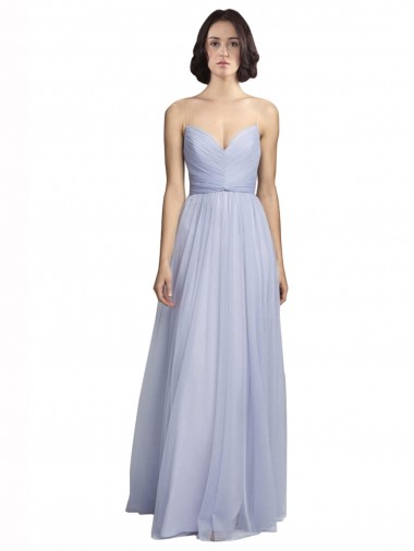 Shop Spaghetti Strap Tulle Bridesmaids Dress with Ruched Bodice Ottawa
