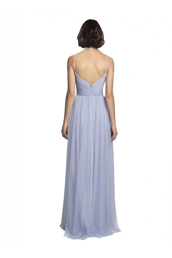 Shop Spaghetti Strap Tulle Bridesmaids Dress with Ruched Bodice Ottawa