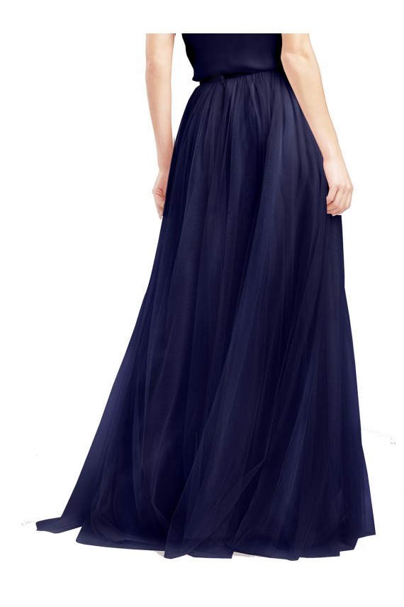 Shop Long A-Line High Neck Halter Tulle Bridesmaid Dress Ottawa