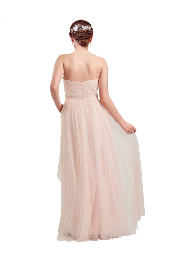 Shop Long Floor Length Sweetheart Pleated Tulle Bridesmaid Dress Ottawa
